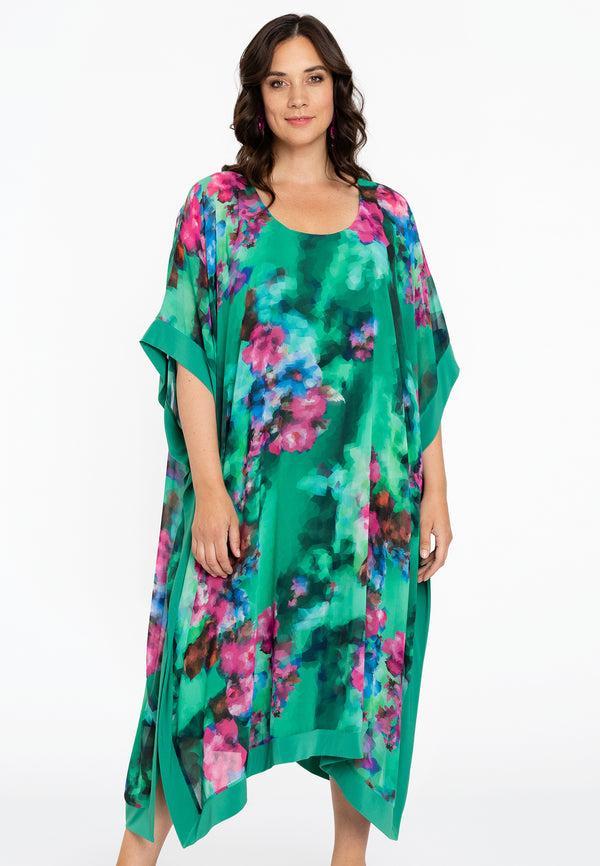 yoek Jurk vierkant PIXEL - Groen