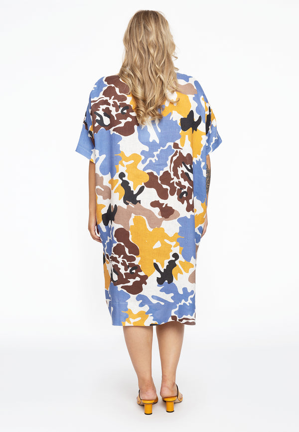 Yoek Jurk Wijd Met Zakken NADIA - Wit