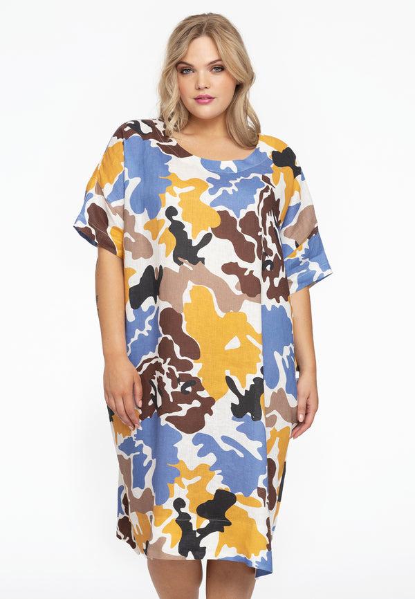 yoek Jurk wijd met zakken NADIA - Wit