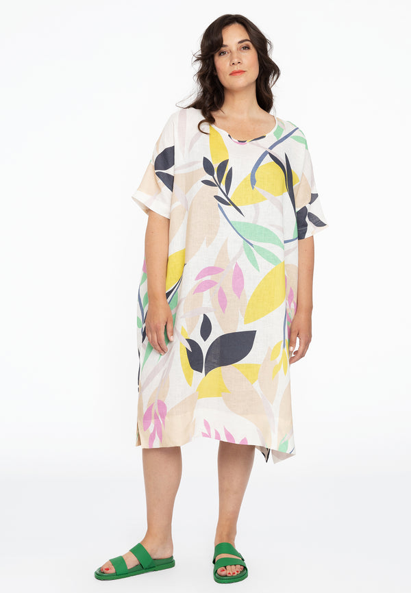 Yoek Jurk Wijd Met Zakken PATRISSE - Wit