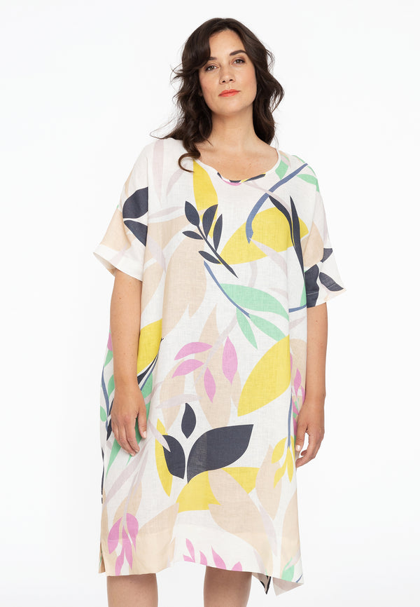 yoek Jurk wijd met zakken PATRISSE - Wit