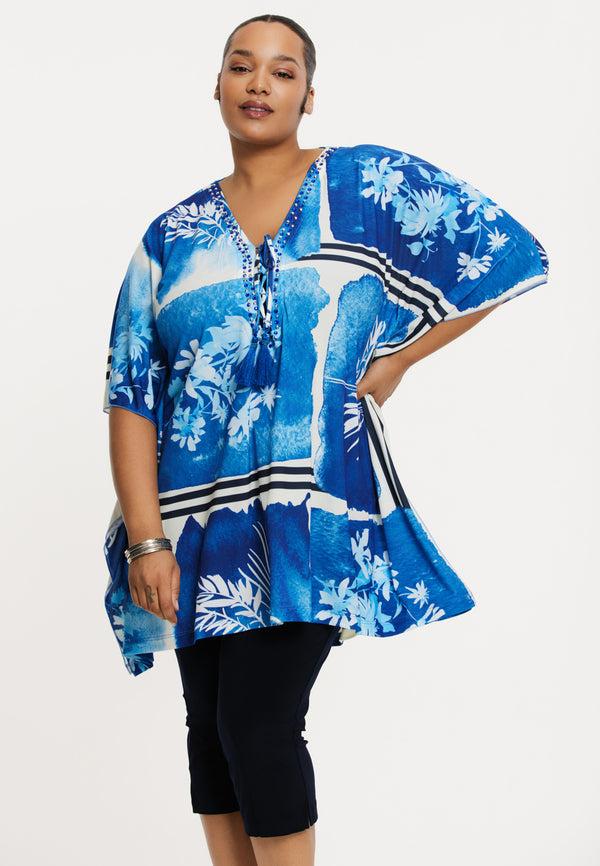 yoek Kaftan AZZURO - Blauw
