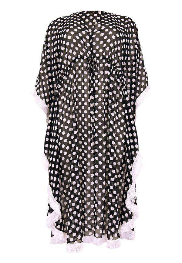 Yoek Kaftan DOTS - Zwart