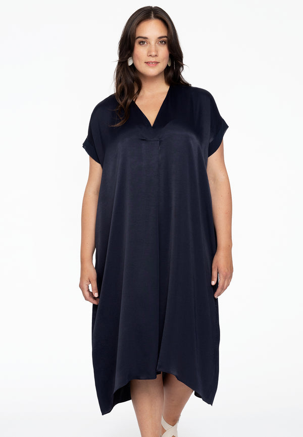 yoek Kaftan-jurk V-hals - Blauw