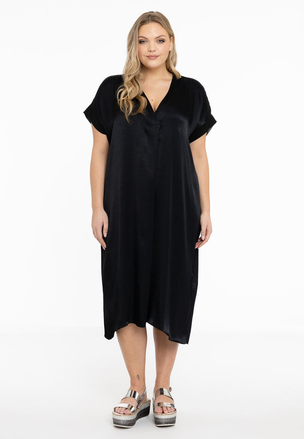 Yoek Kaftan-jurk V-hals - Zwart