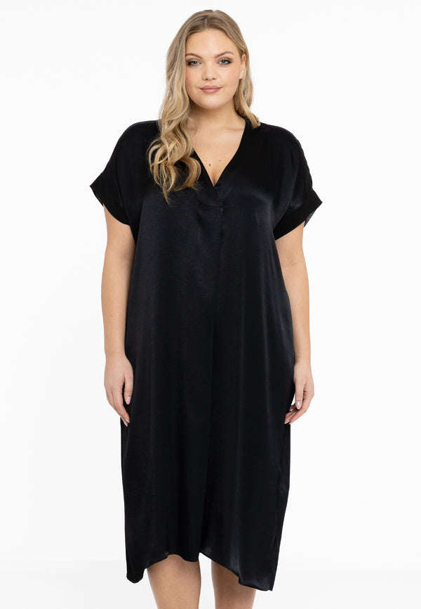yoek Kaftan-jurk V-hals - Zwart