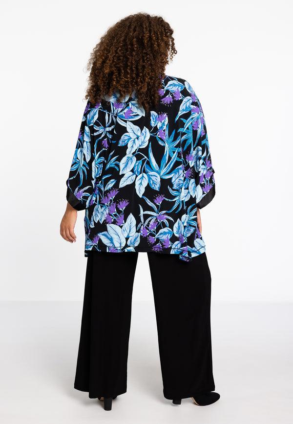 Yoek Kimono Kort DIANA - Blauw