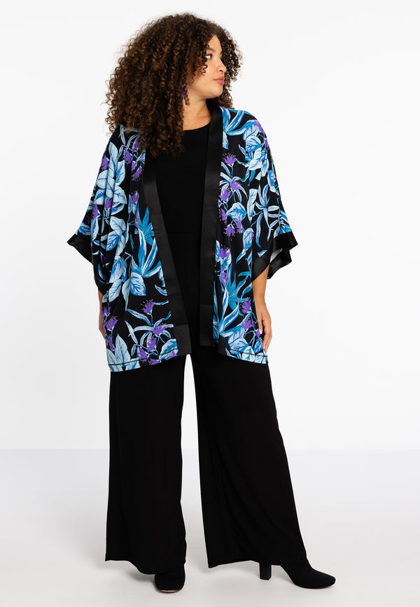 Yoek Kimono Kort DIANA - Blauw