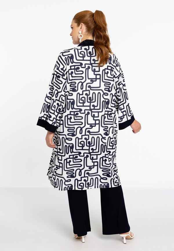 Yoek Kimono MAZE - Wit
