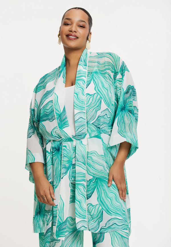 yoek Kimono SEASTAR - Turquoise