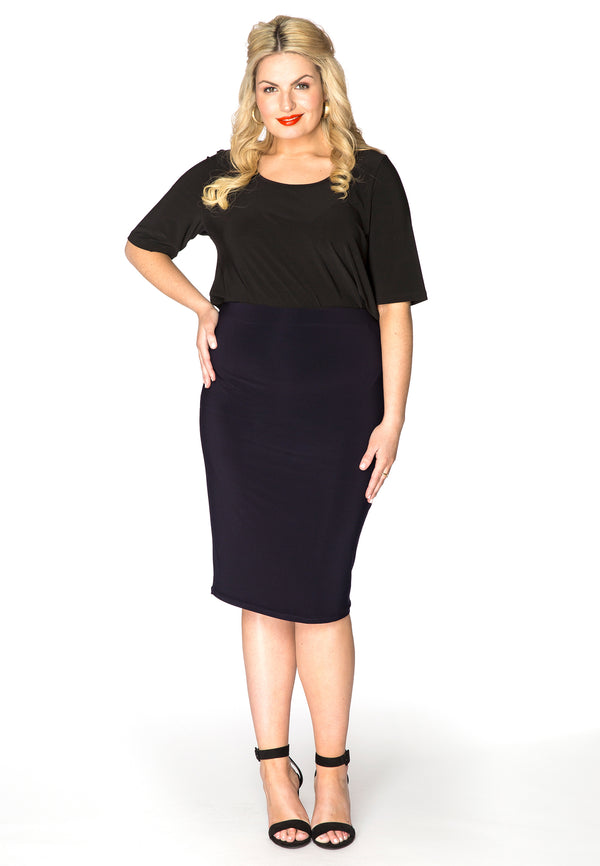 Yoek Kokerrok Stretch DOLCE - Blauw