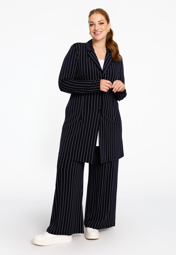 Yoek Lange Blazer DOLCE PINSTRIPE - Blauw
