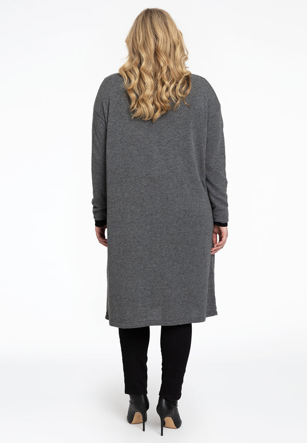 Yoek Lange Cardigan - Grijs