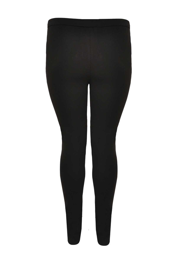 Yoek Legging Half Stretch Leer - Zwart