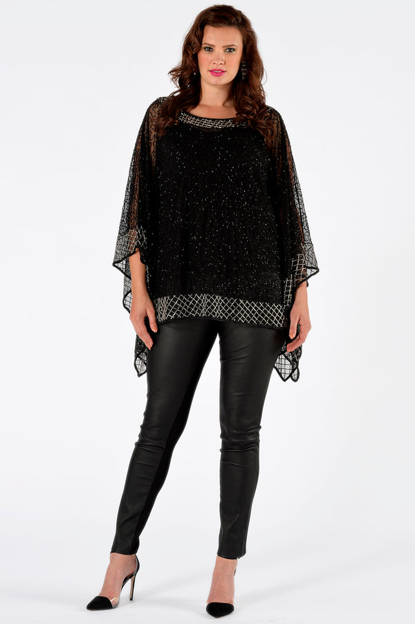 Yoek Leren Legging Full Stretch - Blauw