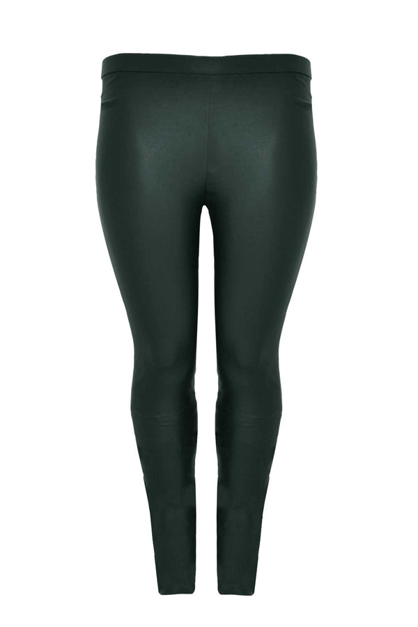 Yoek Leren Legging Full Stretch - Groen
