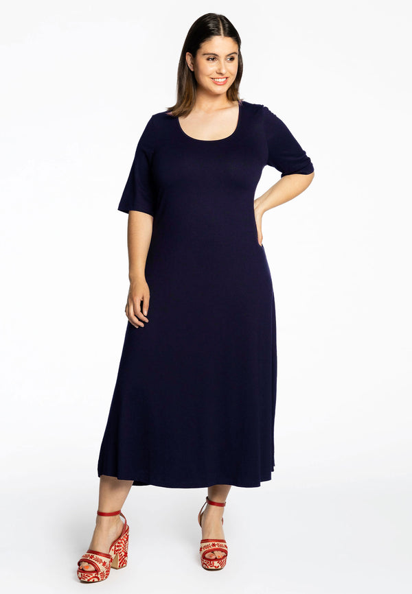 Yoek Long Dress VI/EA - Blauw