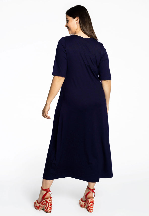 Yoek Long Dress VI/EA - Blauw