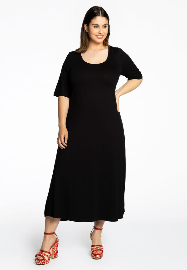 Yoek Long Dress VI/EA - Zwart