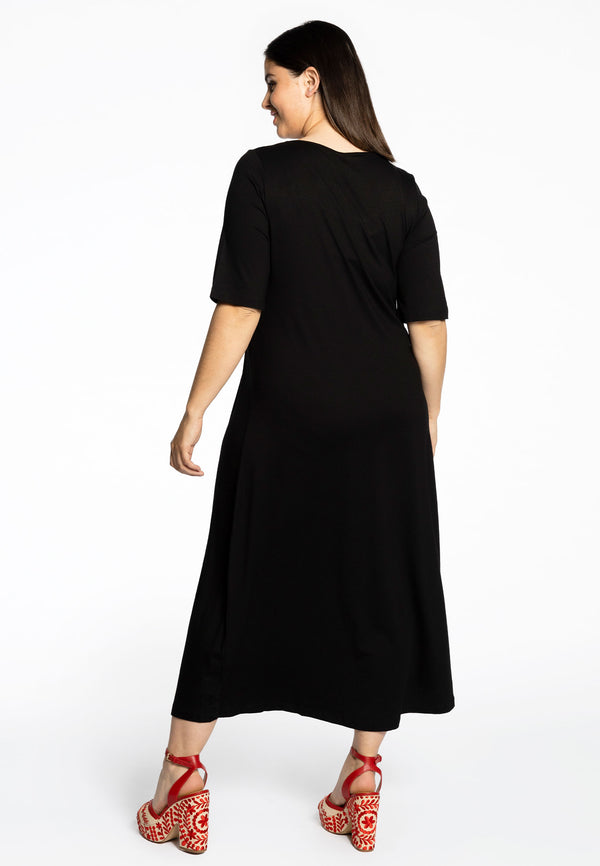 Yoek Long Dress VI/EA - Zwart