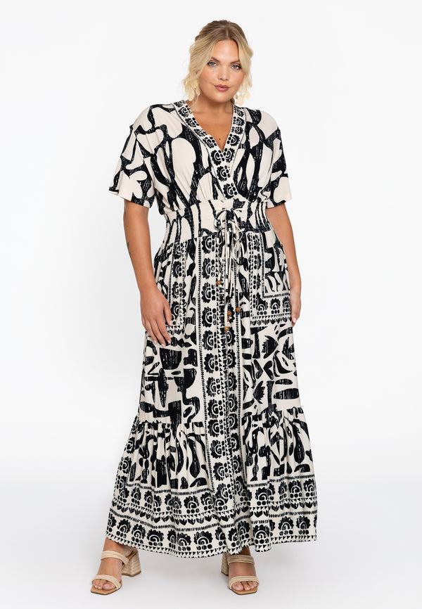 Yoek Maxi-jurk Gipsy LINA - Ecru