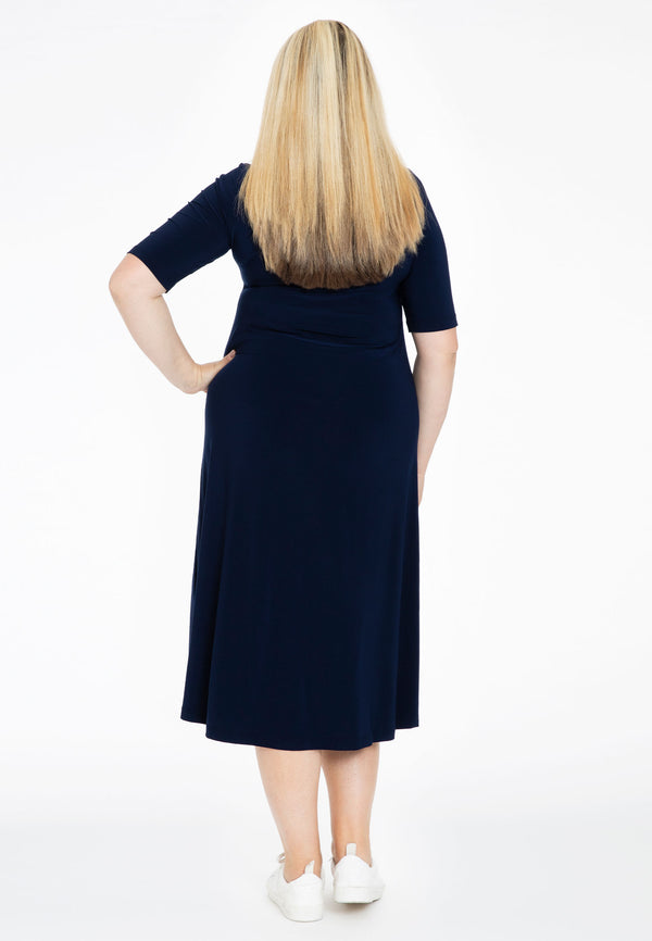 Yoek Maxi Jurk Wijd DOLCE - Blauw