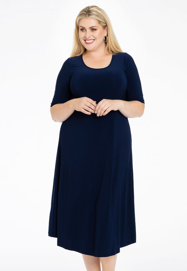yoek Maxi jurk wijd DOLCE - Blauw