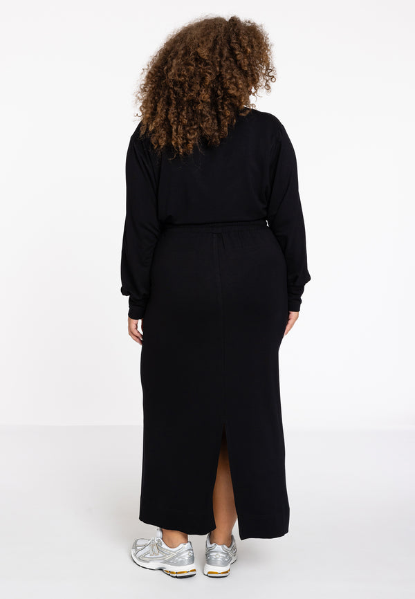 Yoek Maxi-rok LOUNGE - Zwart