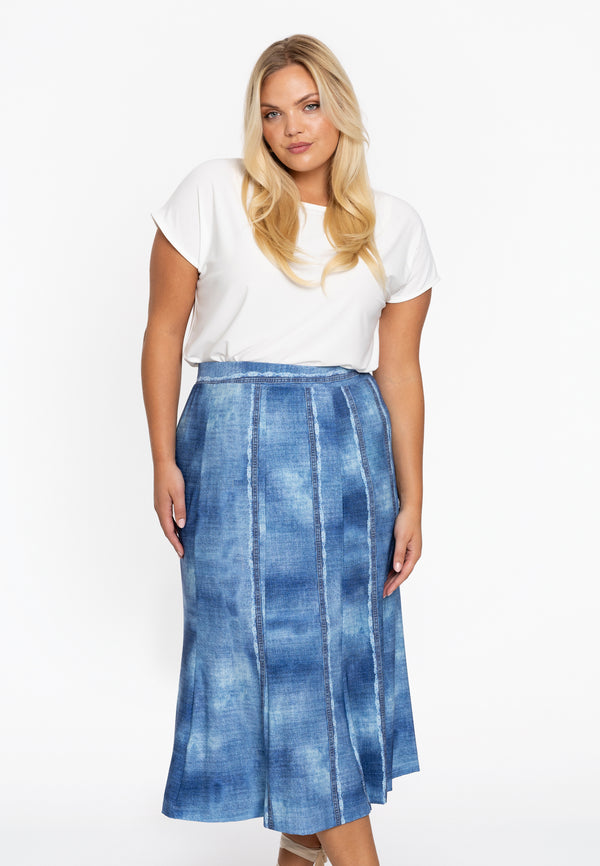 yoek Mermaid rok FRAYED - Blauw