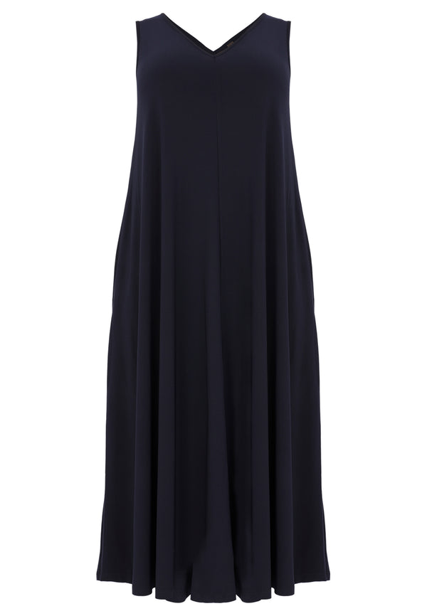 Yoek Mouwloze Jurk A-lijn DOLCE - Blauw