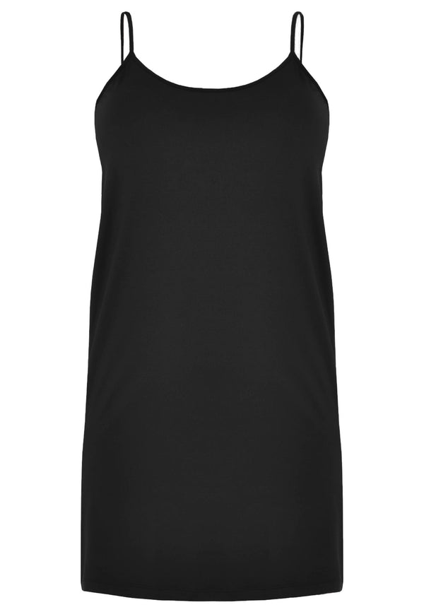 Yoek Onderjurk Spaghetti Bandjes - Zwart