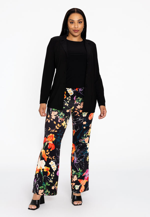 yoek Pantalon bootcut CAMPO - Zwart