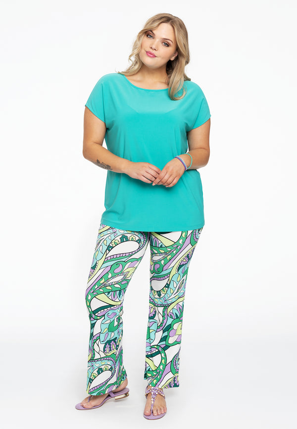 yoek Pantalon bootleg BARI - Wit