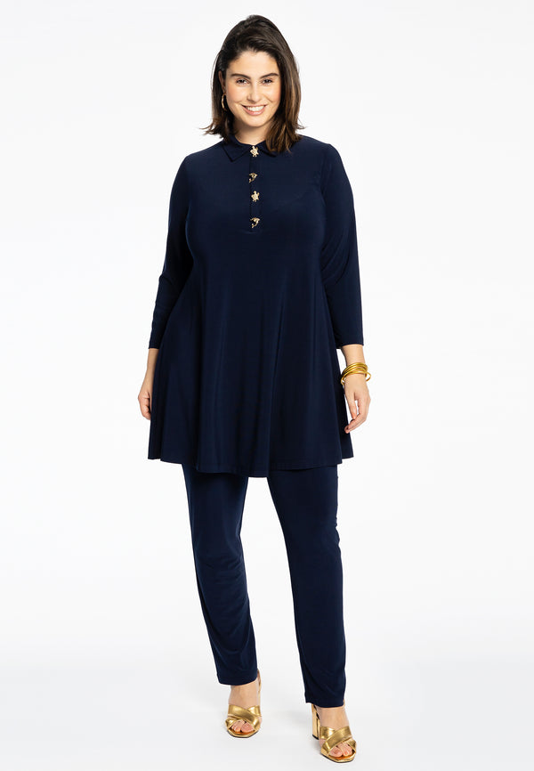 yoek Pantalon DOLCE - Blauw