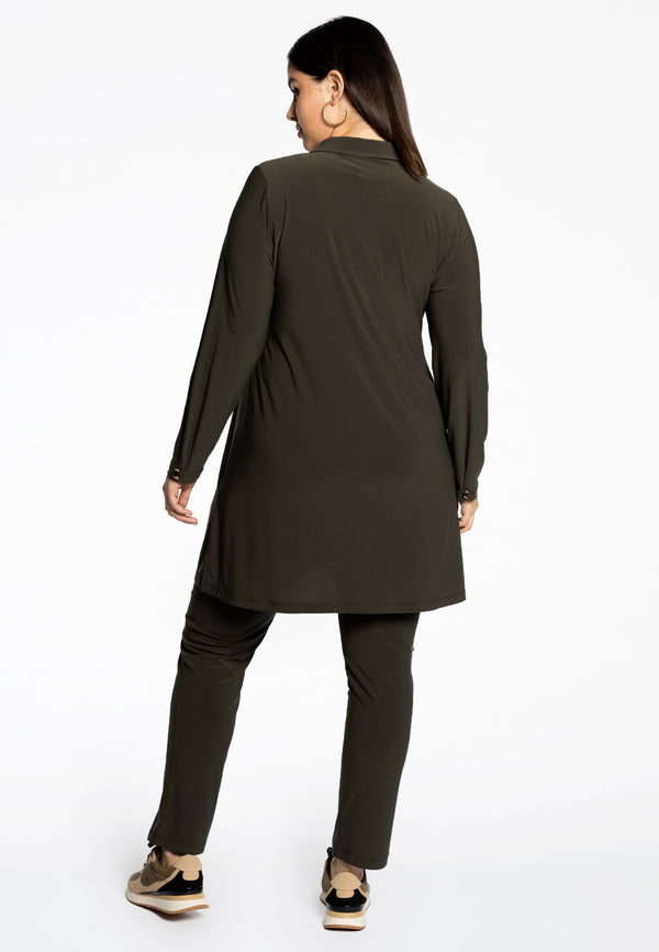 Yoek Pantalon DOLCE - Donkergroen