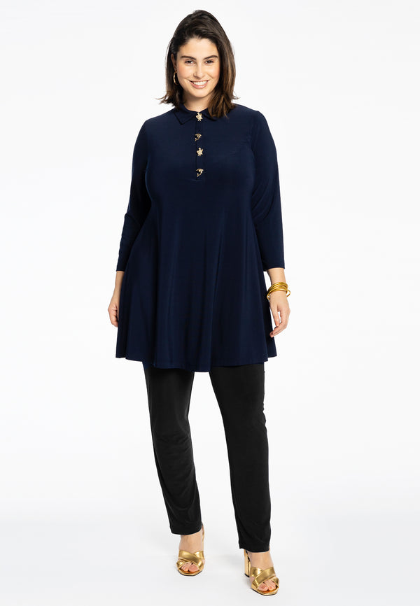 yoek Pantalon DOLCE - Zwart