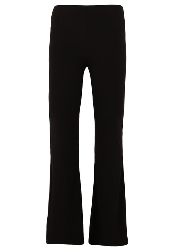 Yoek Pantalon Met Tailleband Flare DOLCE - Zwart