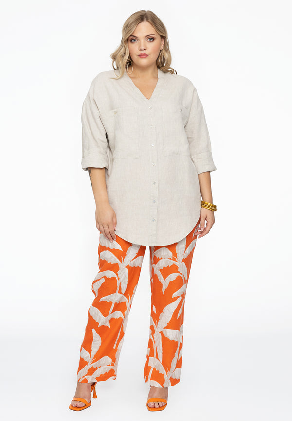 yoek Pantalon PALM TREE - Oranje