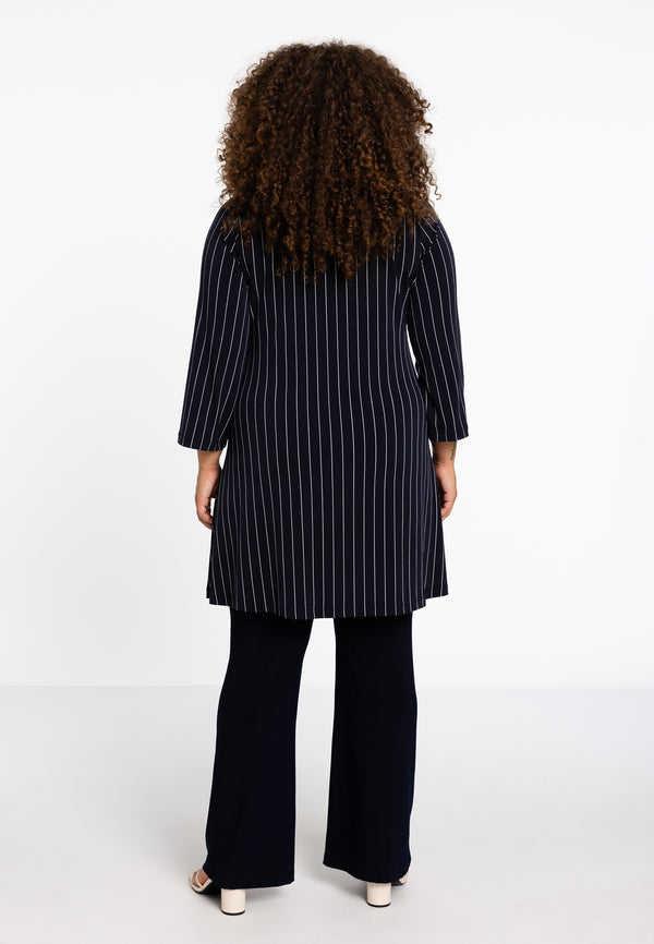 Yoek Polo Wide Bottom DOLCE PINSTRIPE - Blauw