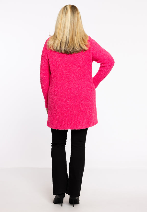 Yoek Pullover High Neck Teddy - Roze