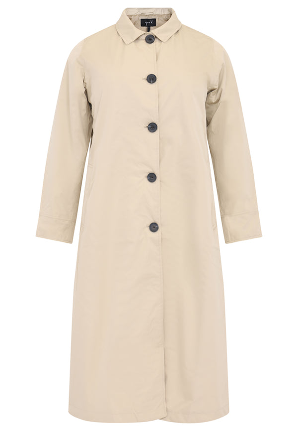 Yoek Raincoat Basic Long - Bruin