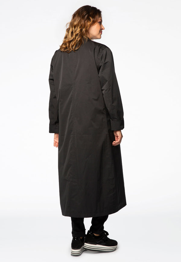 Yoek Raincoat Basic Long - Zwart