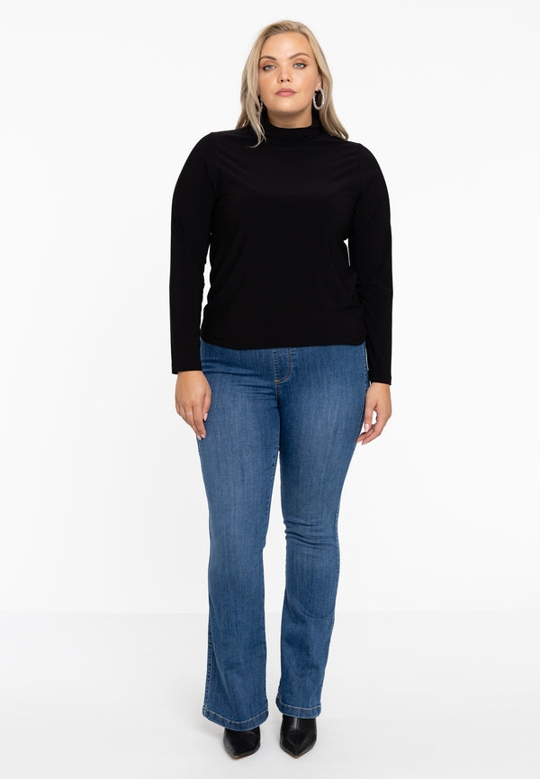 Yoek Shirt Col DOLCE - Zwart