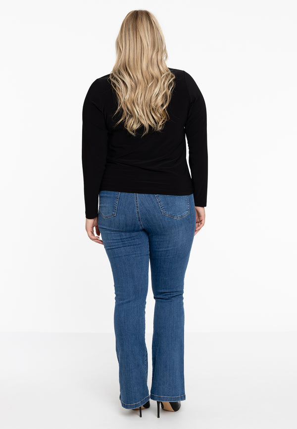 Yoek Shirt Col DOLCE - Zwart