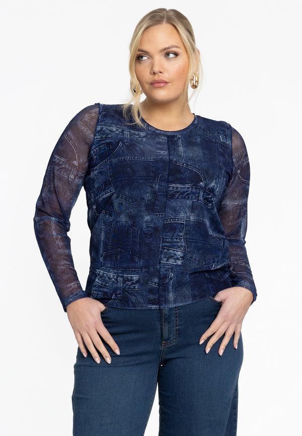 yoek Shirt DENIM MOUSSE - Blauw