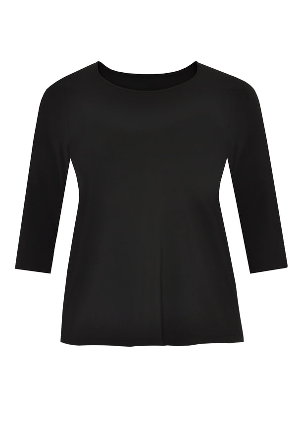 Yoek Shirt Driekwart Mouwen DOLCE - Zwart