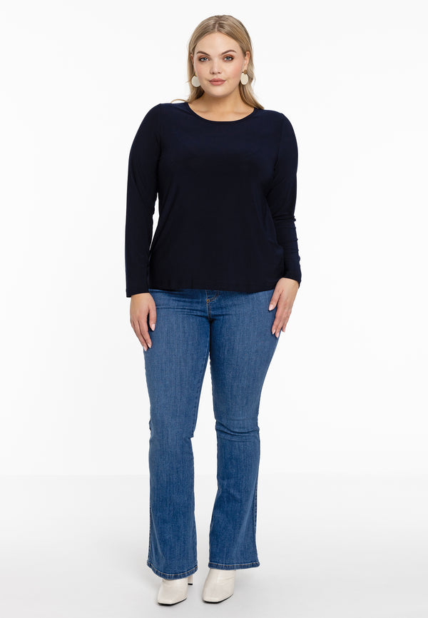 Yoek Shirt Long Sleeve DOLCE - Blauw