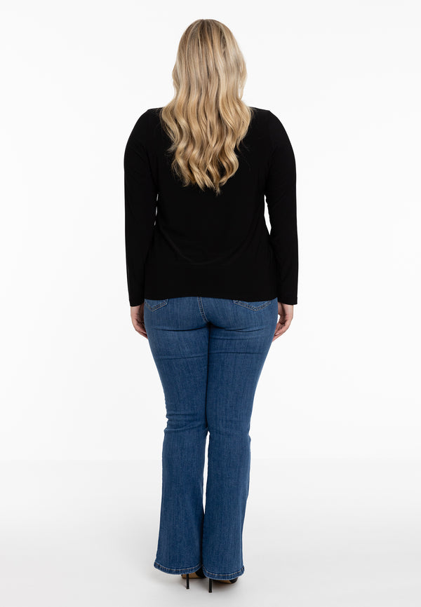 Yoek Shirt Long Sleeve DOLCE - Zwart