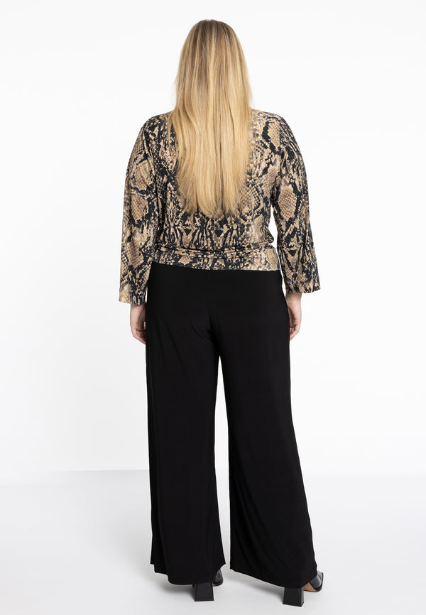 Yoek Shirt Met Knoop BOA - Bruin