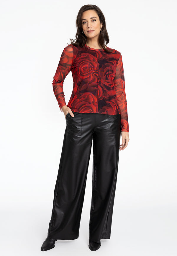 Yoek Shirt ROSANNA - Rood